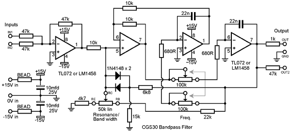 adjustable band pass filter