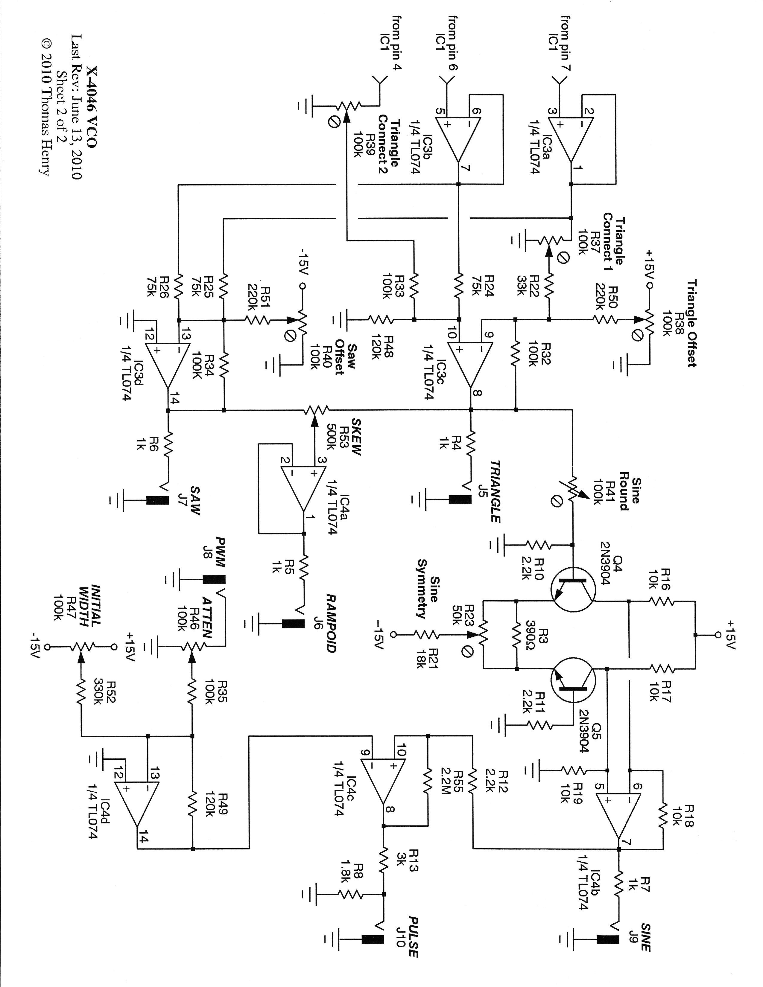 electro-music.com wiki | Schematics / ACD 4046 Based VCO By Thomas Henry