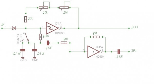 Cd40106be схема включения